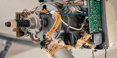 Garage door opener motor components