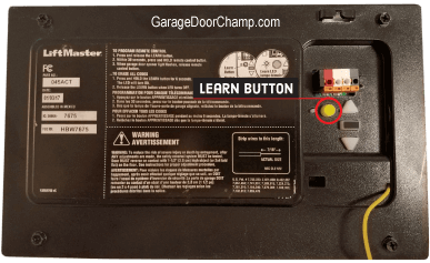 Garage Door Opener - Learn Button