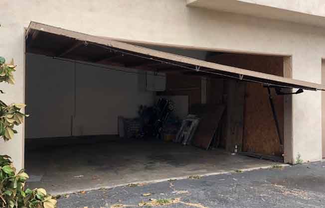 Garage Door Off the Hinges