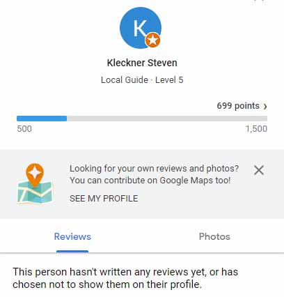Fake Reviewer on Google Maps 