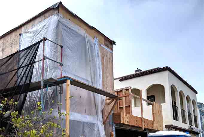 An Ongoing Construction Project in Newport Beach