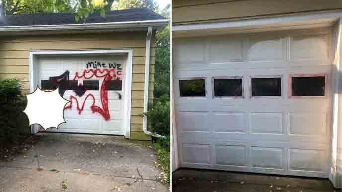 garage door graffiti