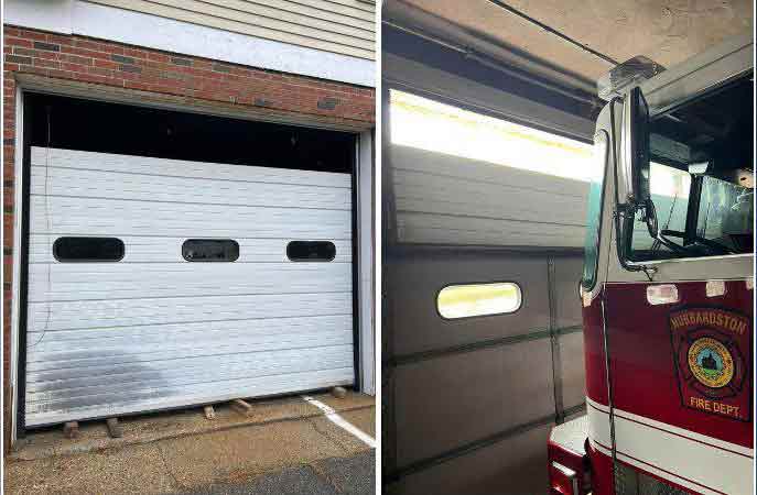 Garage Door Slams Shut at The Hubbardston Fire Department