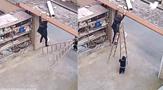 Boy Saves Mother from A Garage Door Repair Attempt