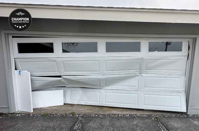 Car Damage to a Garage Door