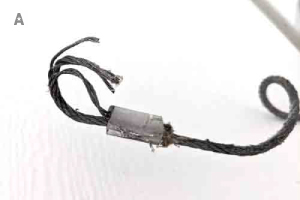 Worn garage door cable