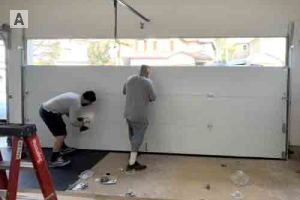 Garage door installation for new construction