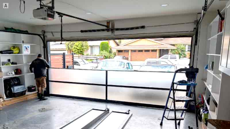 Professional garage door off-track repair