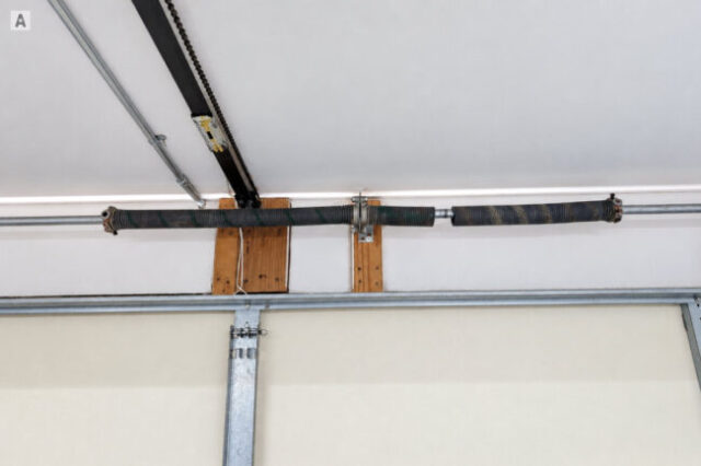 Broken Torsion Spring Found During Maintenance roken garage door torsion spring found during a maintenance visit